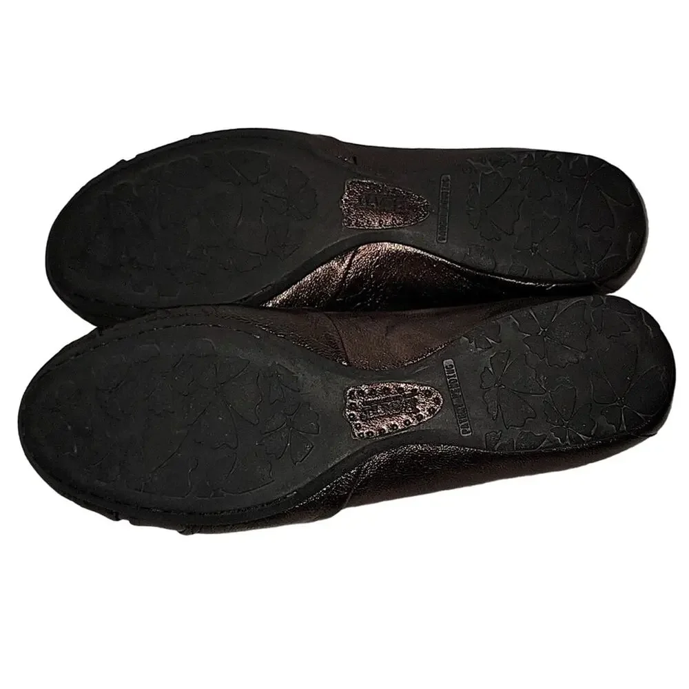 Born Adele Bronze Leather Ballet Flats, 6.5